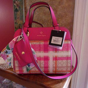 RARE NANETTE LEPORE Brand New With Tags PURSE Satchel Bag - SCARF, CARD HOLDER
